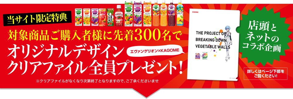 対象商品ご購入者様に先着300名でオリジナルデザインクリアファイル全員プレゼント！