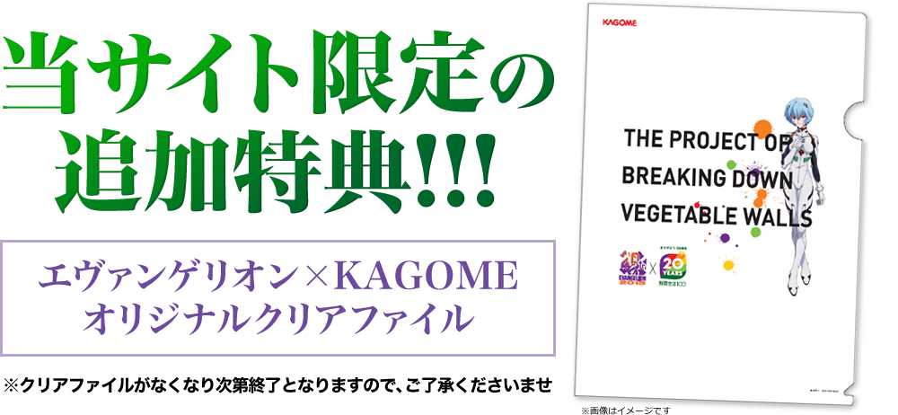 当サイト限定の追加特典!!!　エヴァンゲリオン×KAGOMEオリジナルクリアファイル